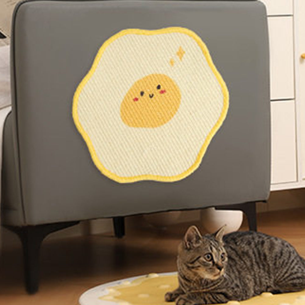 Dopamine Colour Sisal Wall-Mounted Cat Scratching Pad - Heavy Duty Anti-Shed (Self-Adhesive)