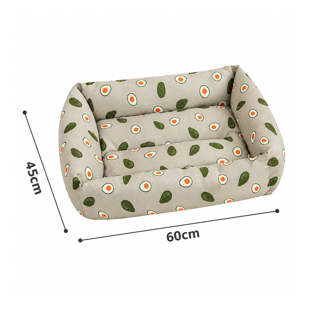 Pet Bed Bolster Square Removable Washable