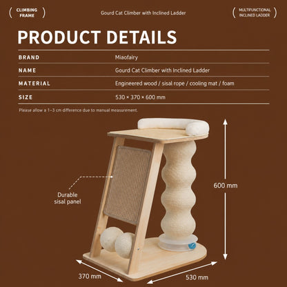 Cat Tree with Ramp Sisal Scratching Post