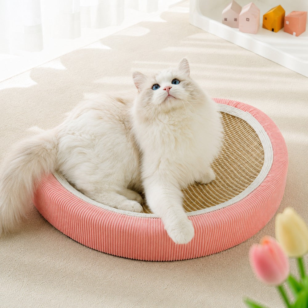 Sisal Cat Scratcher Bowl Bed Strawberry Design