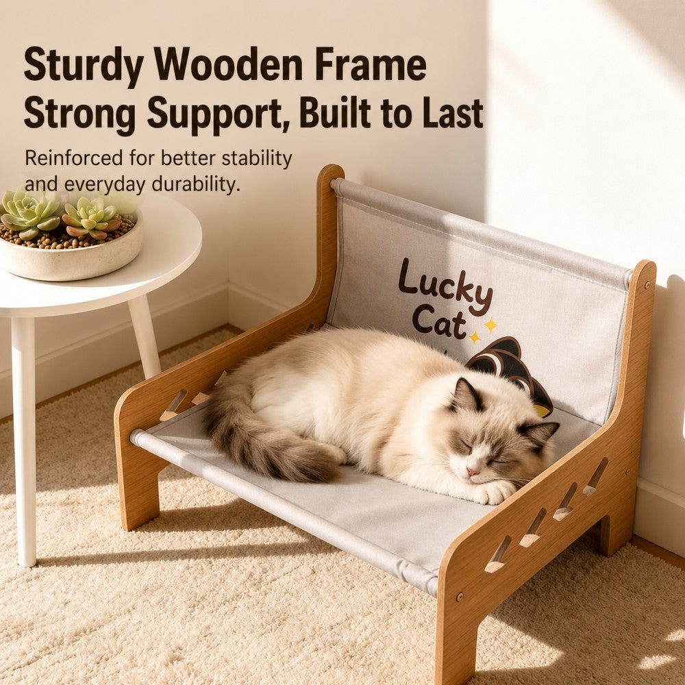 Large Cat Lounger Chair with Sisal Scratching Board – Durable All-Season Cat Bed
