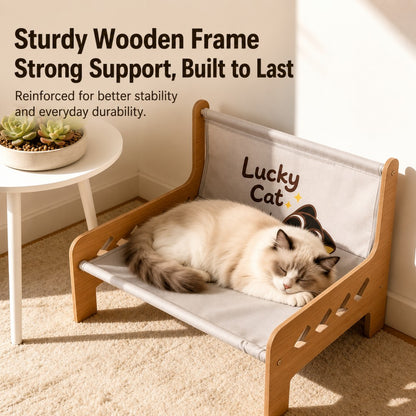 Large Cat Lounger Chair with Sisal Scratching Board – Durable All-Season Cat Bed