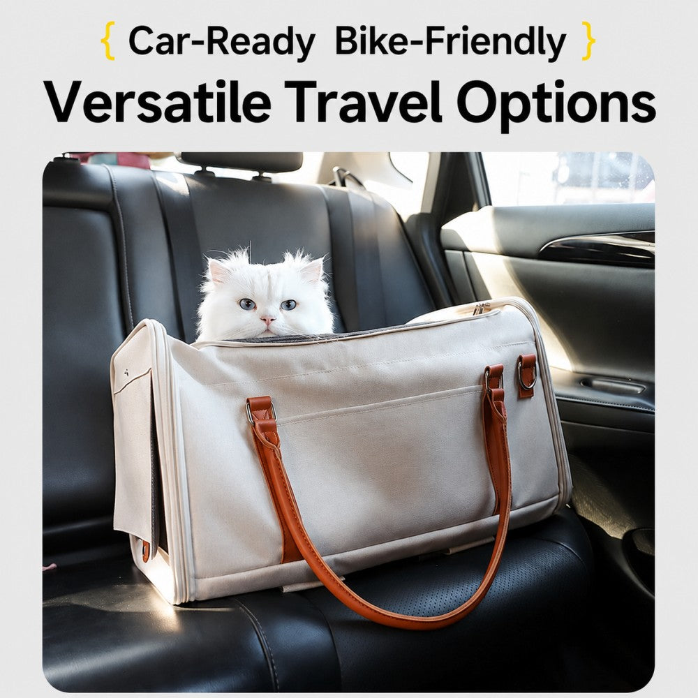 Large Capacity Rolling Pet Carrier Backpack for Cats and Dogs