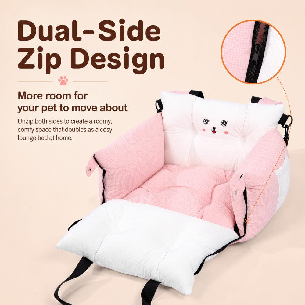 Portable Car Pet Bed Travel Cushion for Cats and Dogs