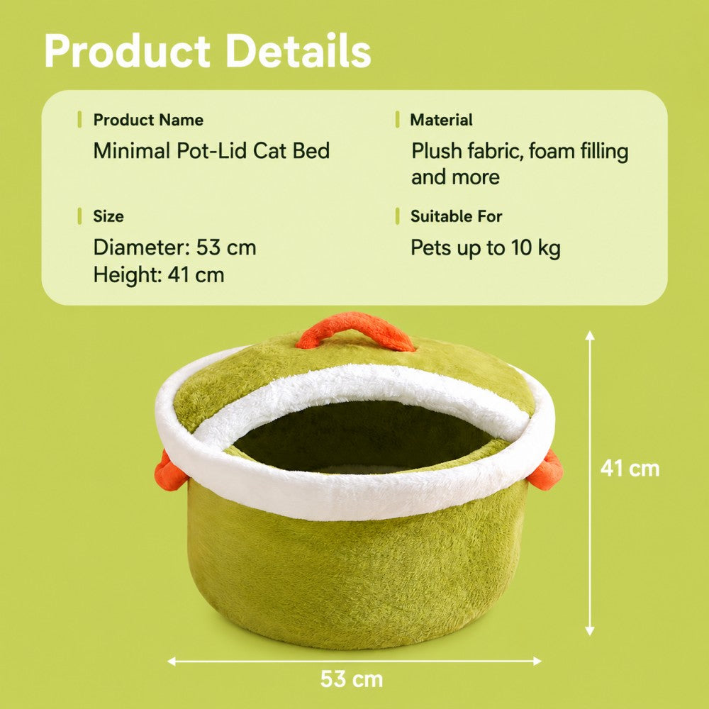 Enclosed Cat Bed Cozy Pot Lid House