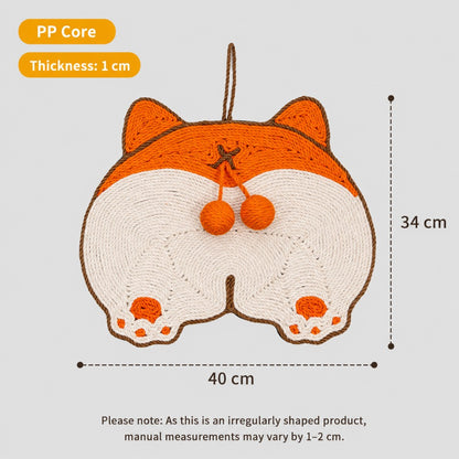 Sisal Cat Scratch Pad – Wall-Mount & Freestanding with Bell Ball
