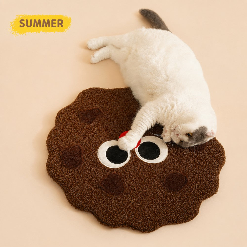 Enclosed Cat Bed Chocolate Cookie House Cozy Warm