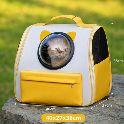 Large Capacity Pet Backpack – Cats and Small Dogs, Double-Strap Design-Cats up to 20 lbs, Dogs up to 15 lbs