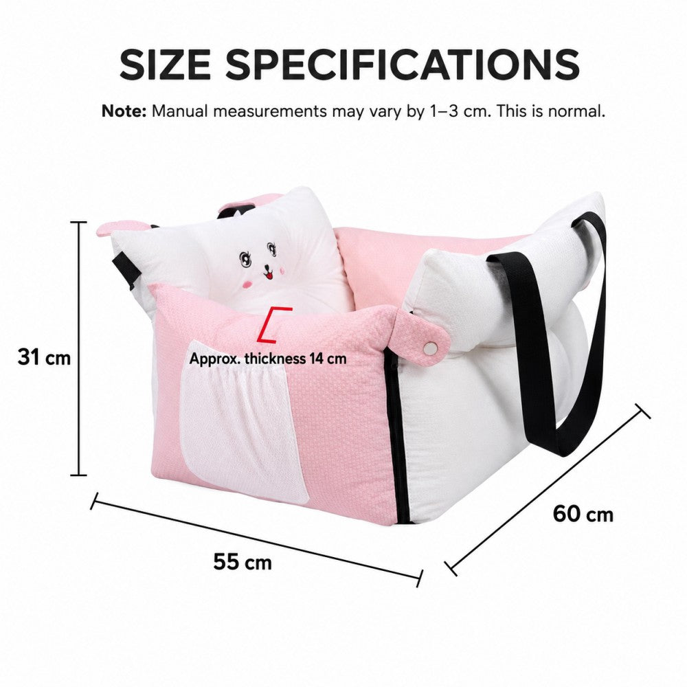Portable Car Pet Bed Travel Cushion for Cats and Dogs