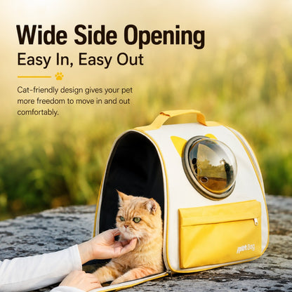Large Capacity Pet Backpack – Cats and Small Dogs, Double-Strap Design-Cats up to 20 lbs, Dogs up to 15 lbs