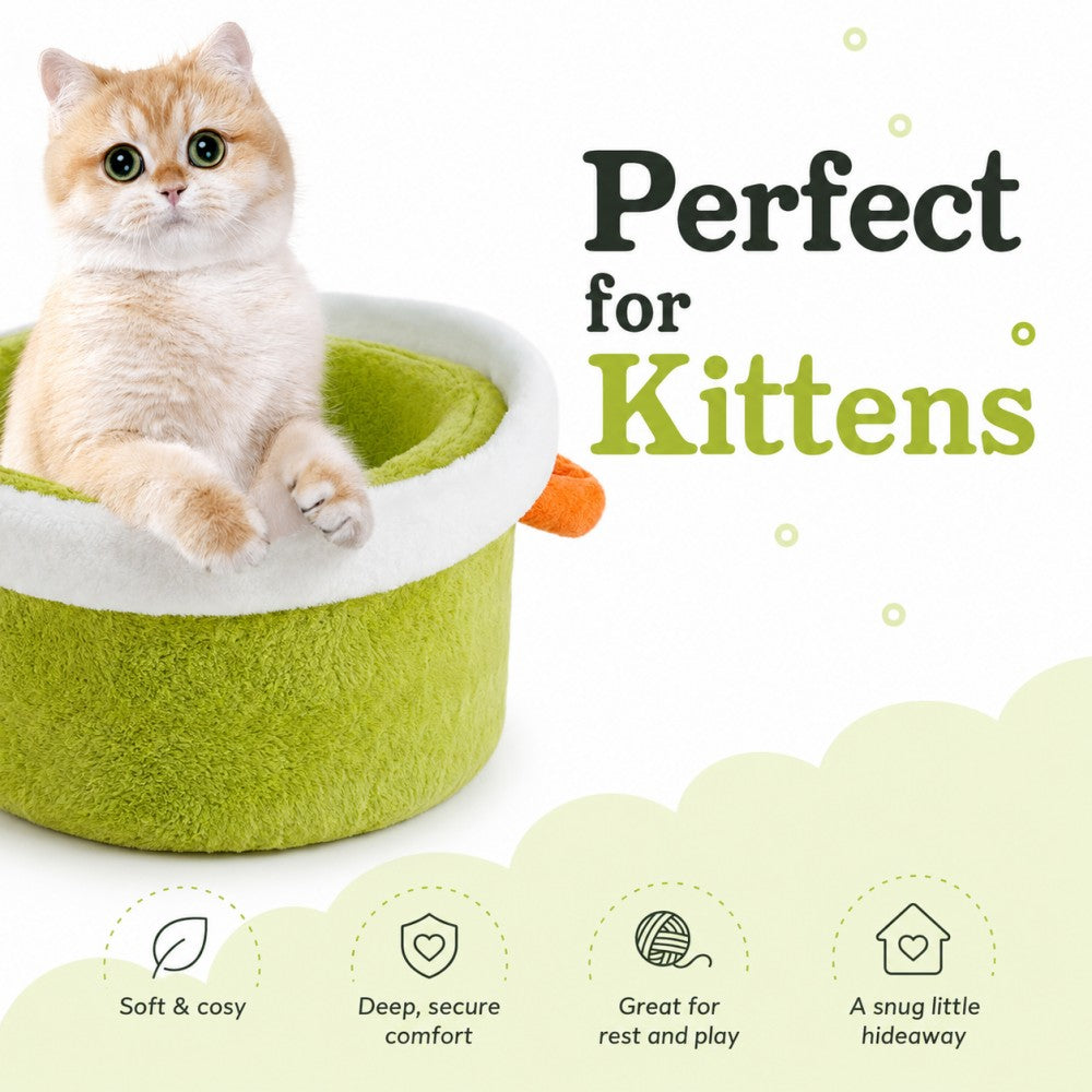 Enclosed Cat Bed Cozy Pot Lid House