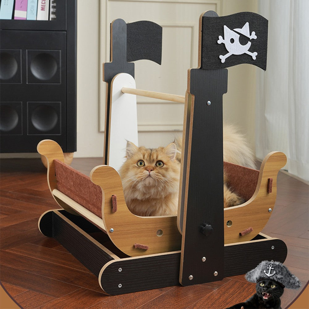 Pirate Ship Cat Rocking Bed Hammock