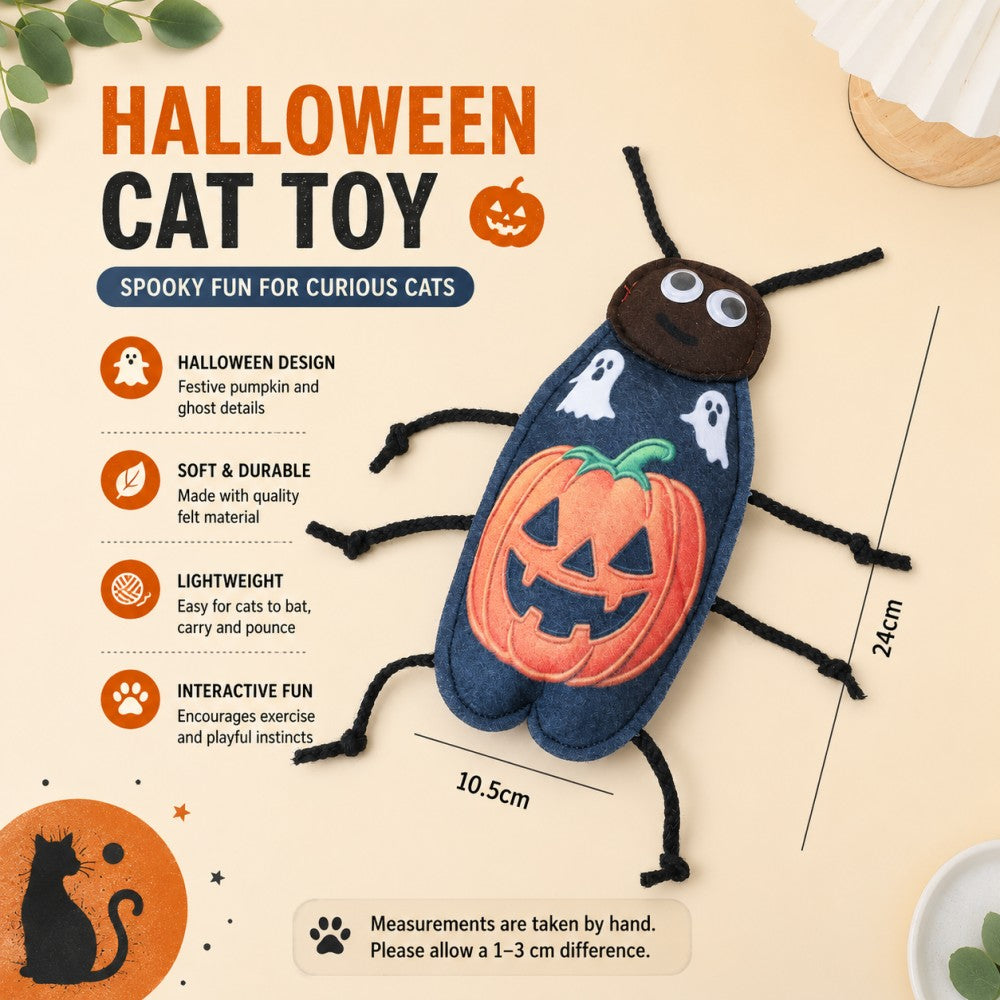Realistic Cockroach Cat Toy – Felt, Scratch & Bite Resistant, Catnip Included