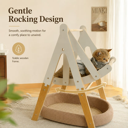 A Frame Double Layer Cat Rocking Bed