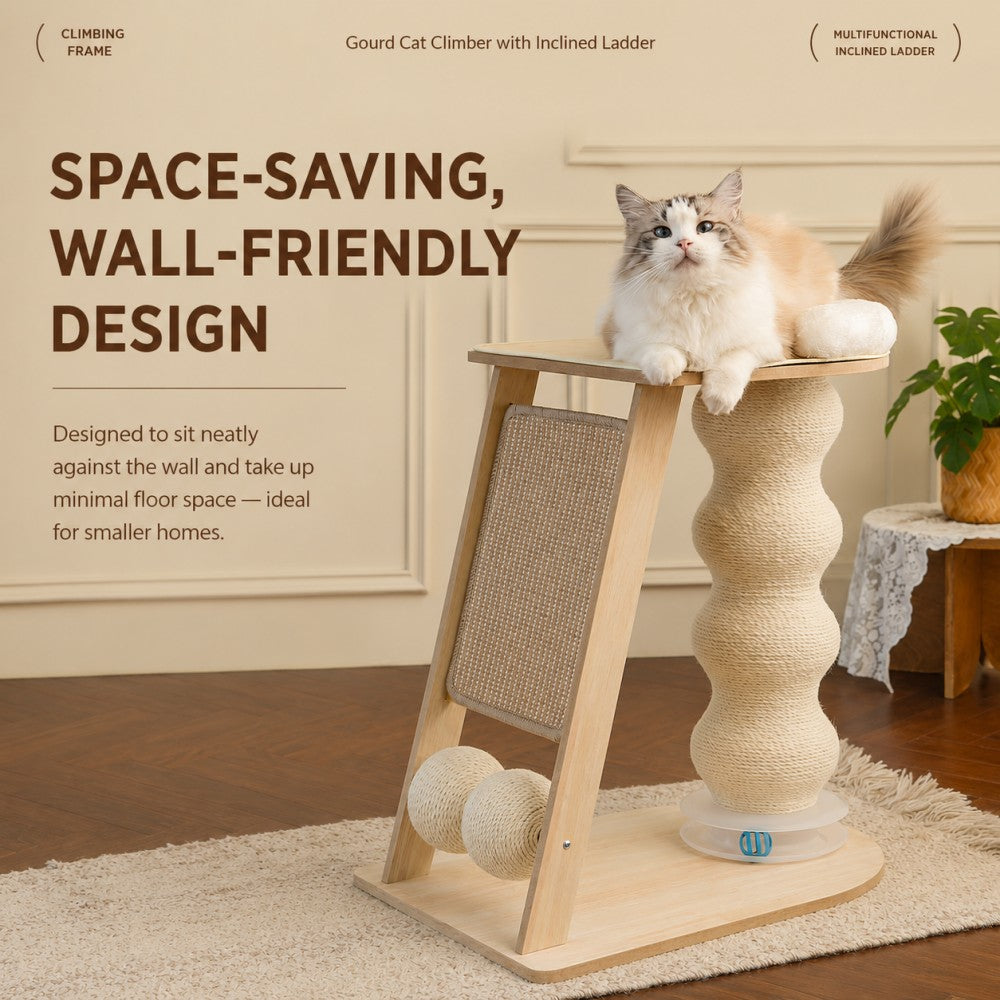 Cat Tree with Ramp Sisal Scratching Post