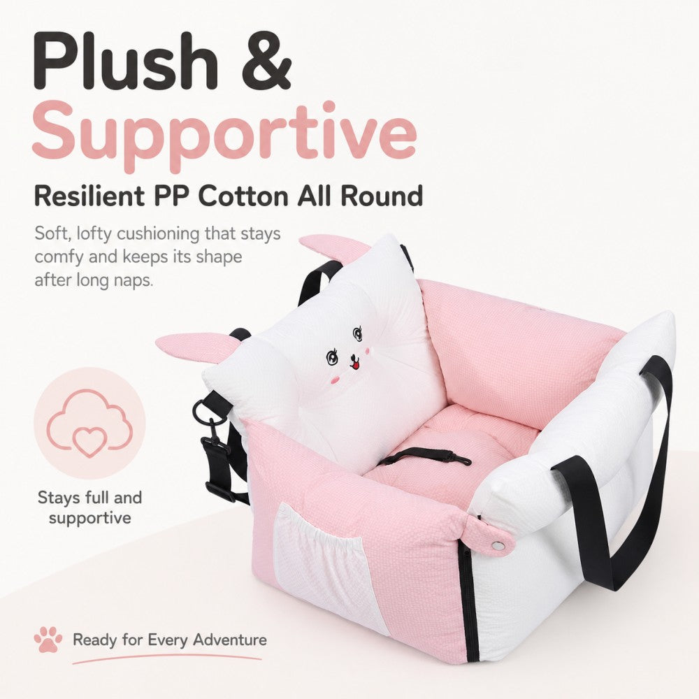 Portable Car Pet Bed Travel Cushion for Cats and Dogs
