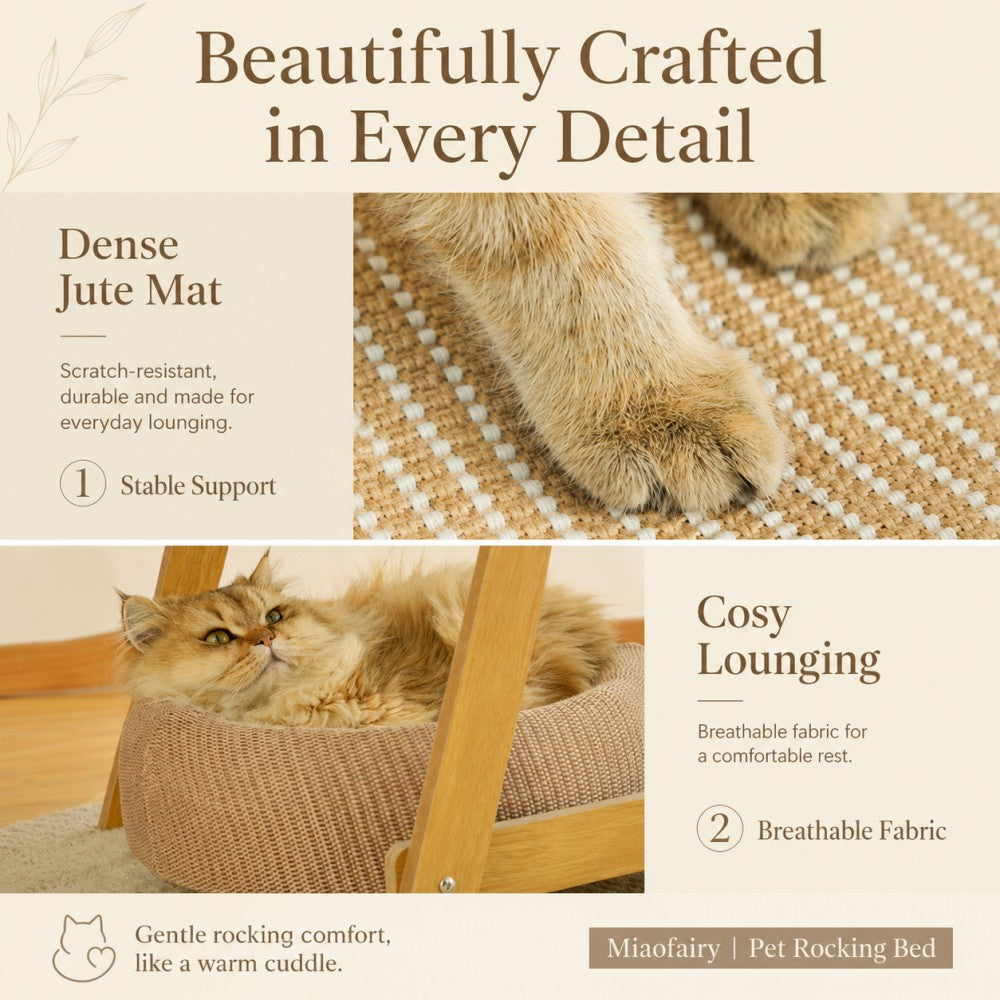 A Frame Double Layer Cat Rocking Bed
