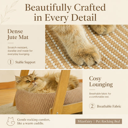 A Frame Double Layer Cat Rocking Bed