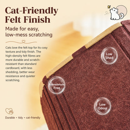 Cat Tree with Condo Scratching Post Interactive Natural Wood Style