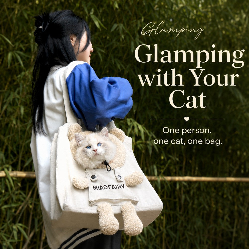 Canvas Pet Carrier Bag Foldable Breathable
