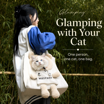Canvas Pet Carrier Bag Foldable Breathable