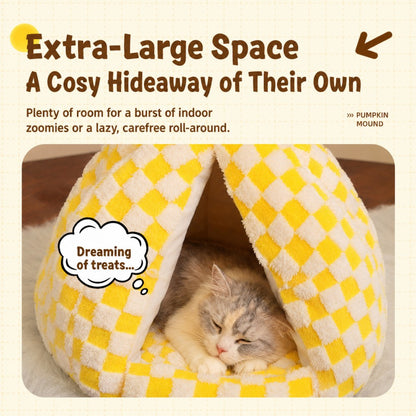 Enclosed Cat Bed Cozy Warm House