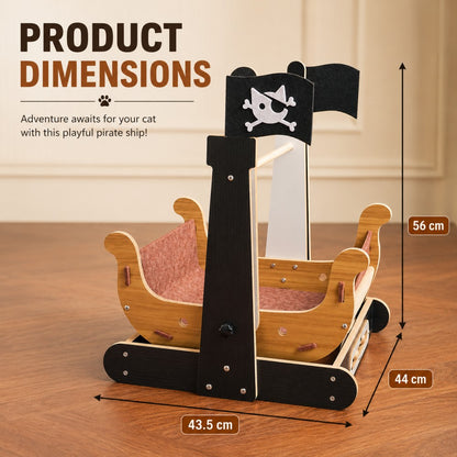 Pirate Ship Cat Rocking Bed Hammock