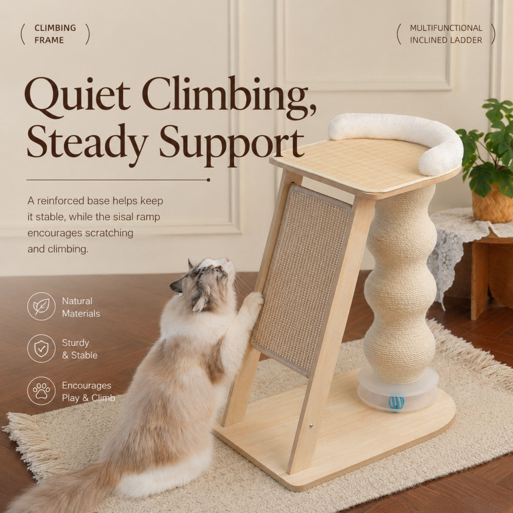 Cat Tree with Ramp Sisal Scratching Post