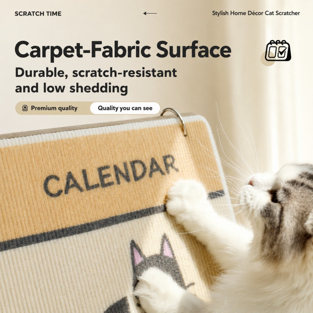 Calendar Cat Scratching Board Standing Toy