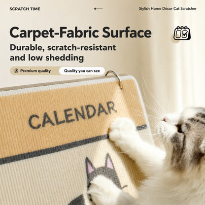 Calendar Cat Scratching Board Standing Toy