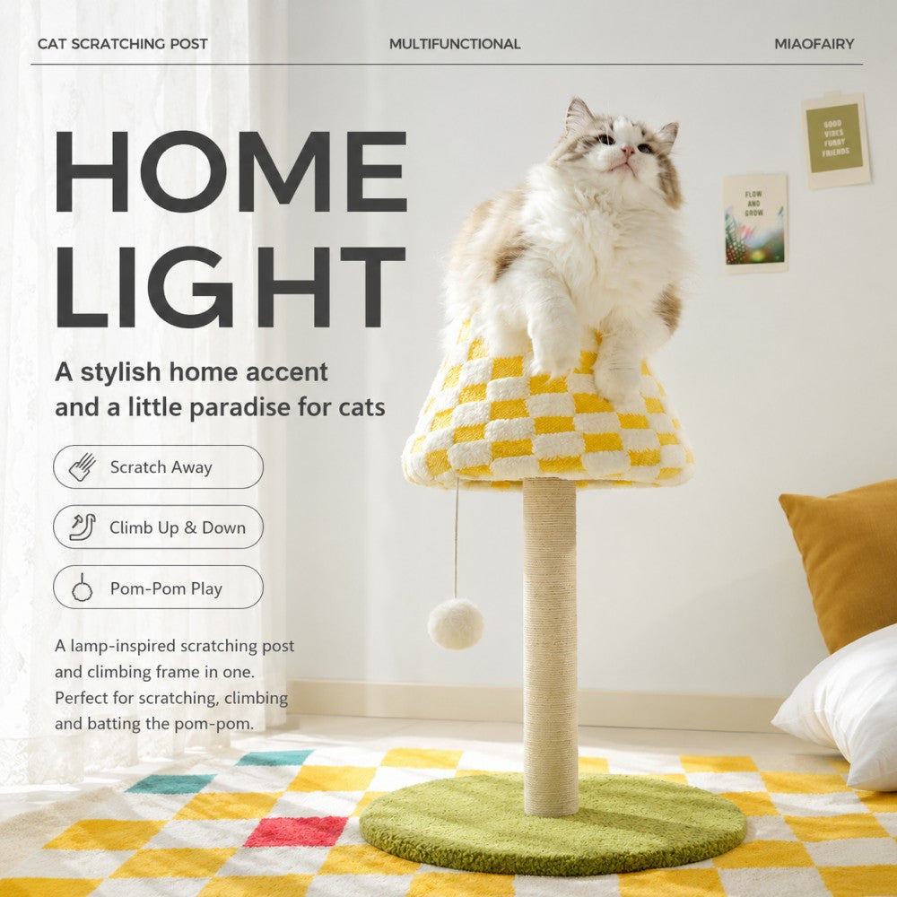 Lamp Style Cat Scratching Post Interactive