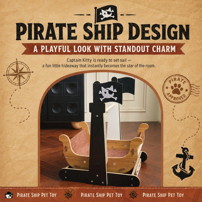 Pirate Ship Cat Rocking Bed Hammock