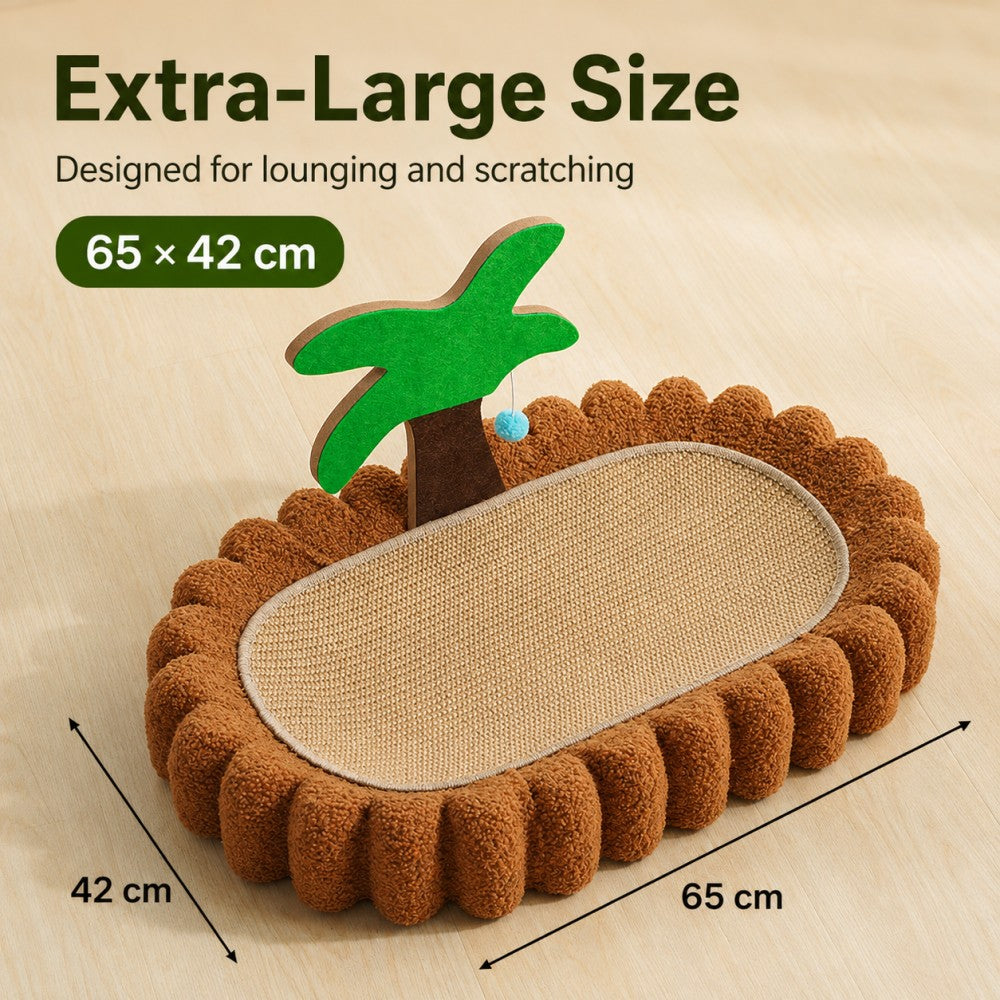 Sisal Cat Scratcher Bowl Bed Coconut Tree