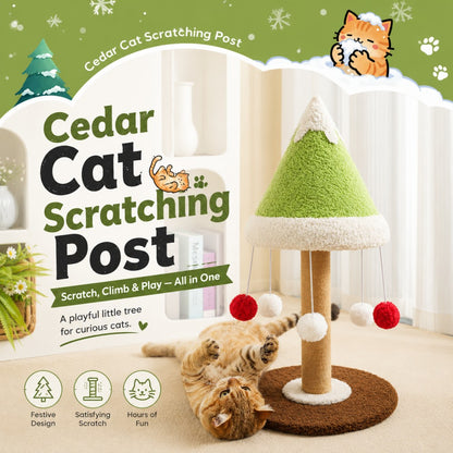 Cedar Cat Scratching Post Interactive Toy