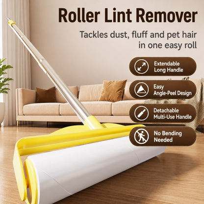 Long Handle Cat Hair Remover Lint Roller with Refills
