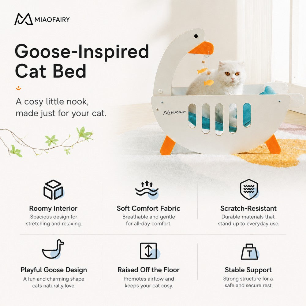 Cat Scratcher Hammock Bed Goose Design
