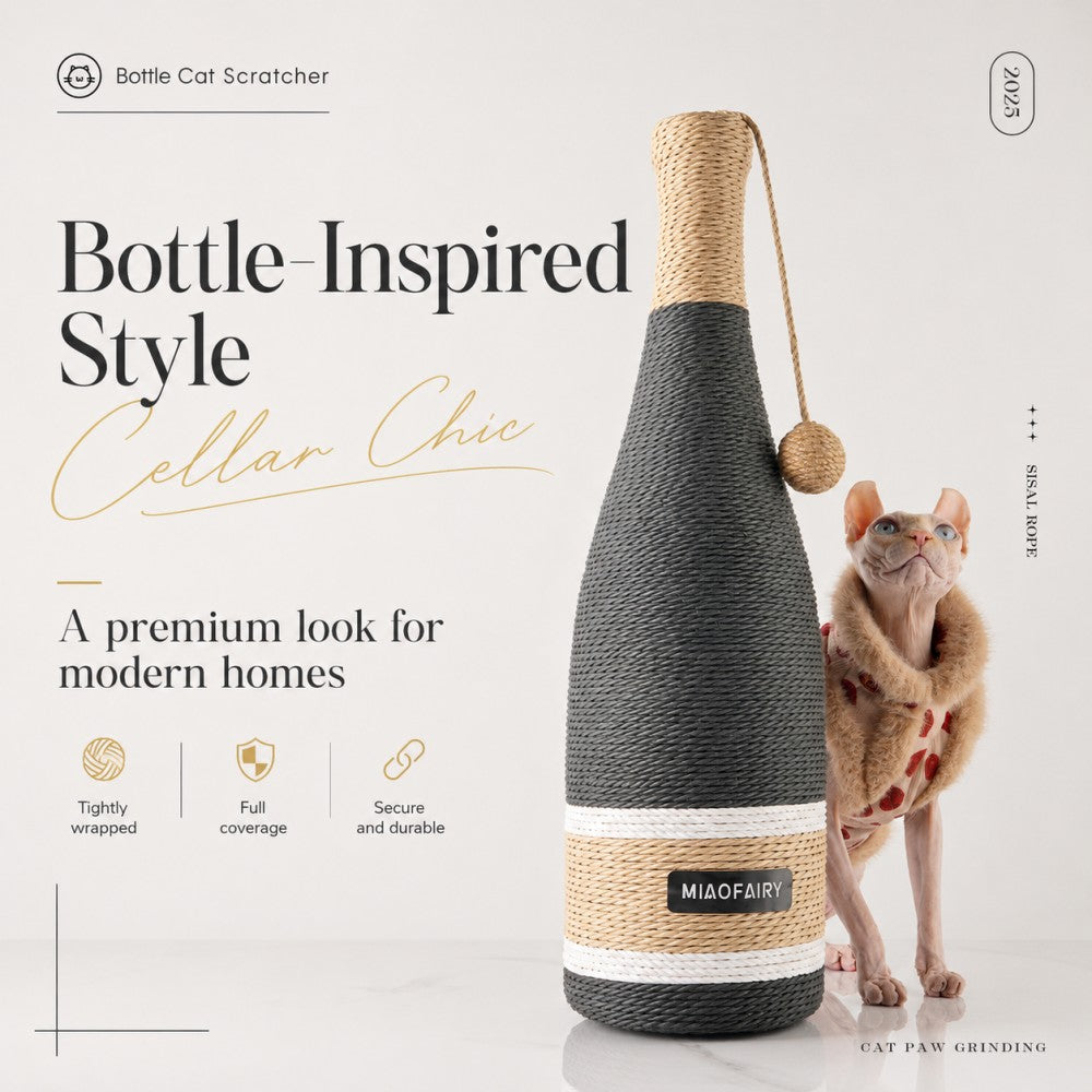 Cat Scratching Post Bottle Design Sisal Rope