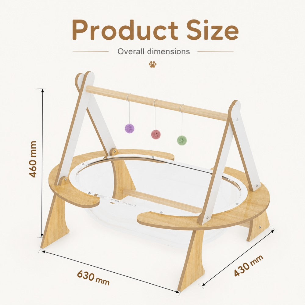 Cat Hammock Bed Acrylic Space Capsule-Round Rocking Cradle