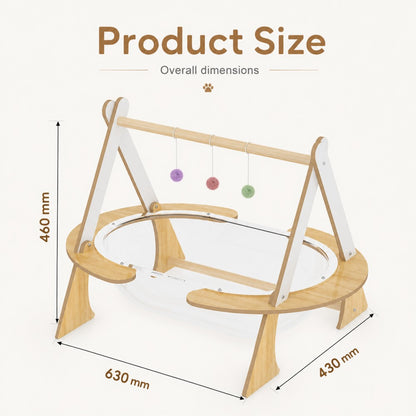 Cat Hammock Bed Acrylic Space Capsule-Round Rocking Cradle