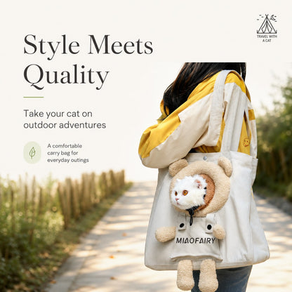 Canvas Pet Carrier Bag Foldable Breathable