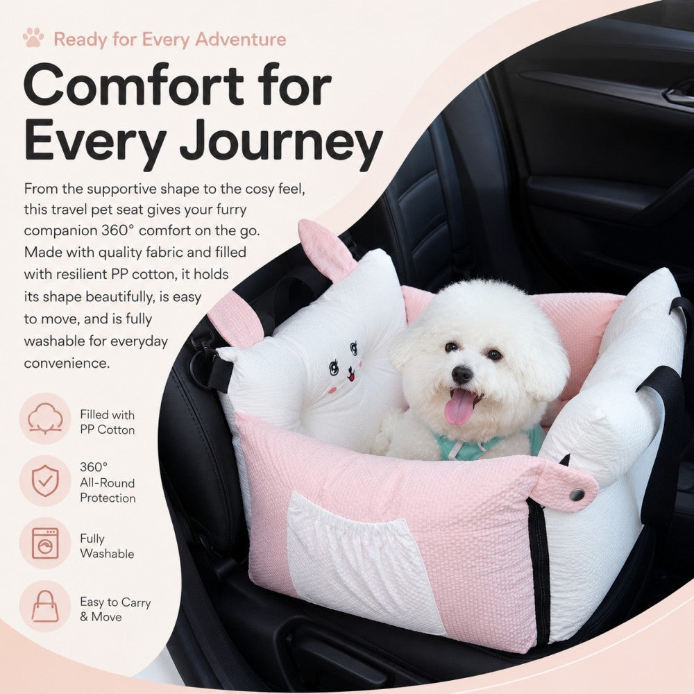 Portable Car Pet Bed Travel Cushion for Cats and Dogs