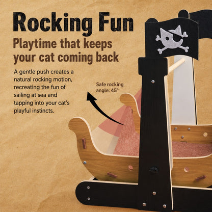 Pirate Ship Cat Rocking Bed Hammock
