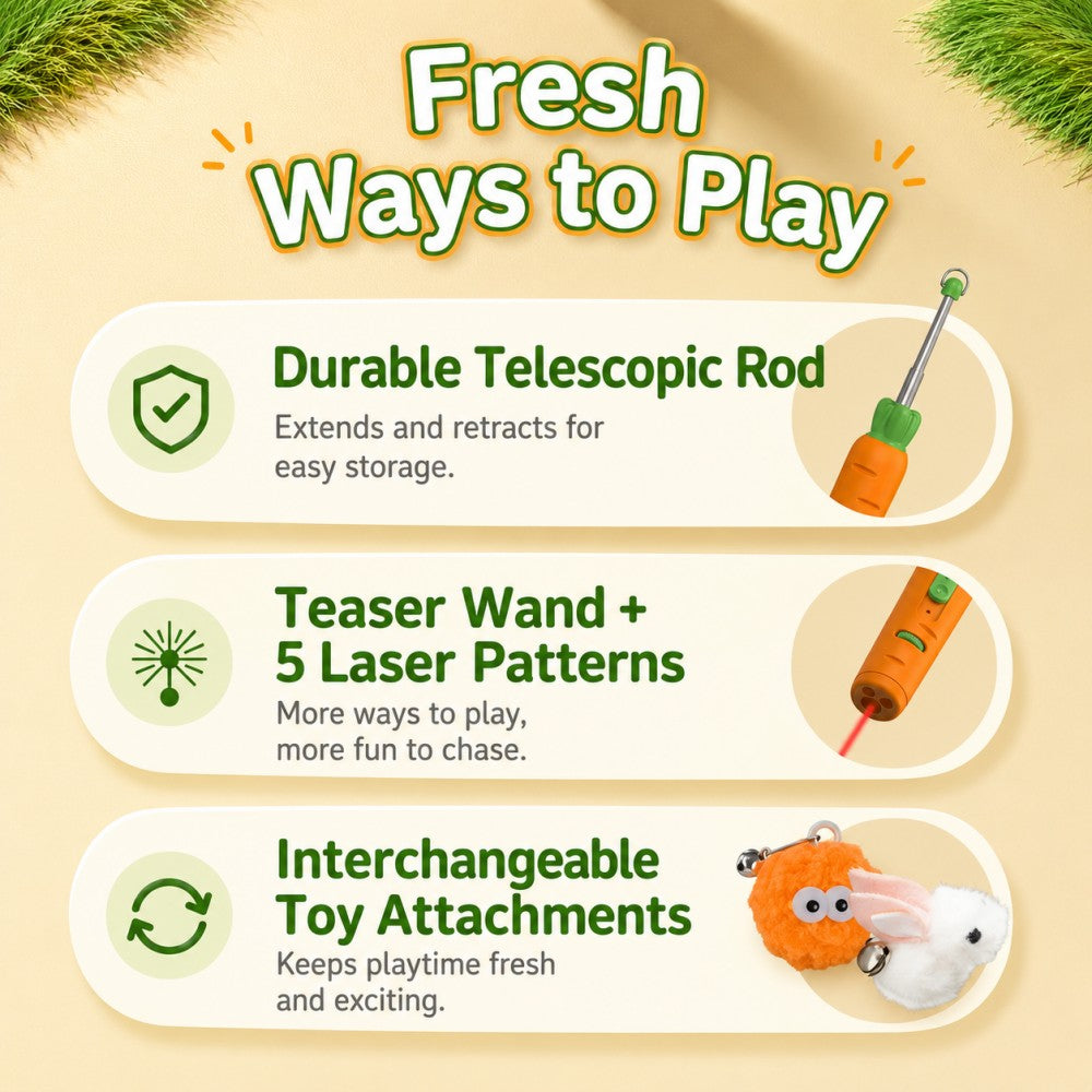 USB Rechargeable Cat Laser Toy – Interactive Projection Teaser Wand