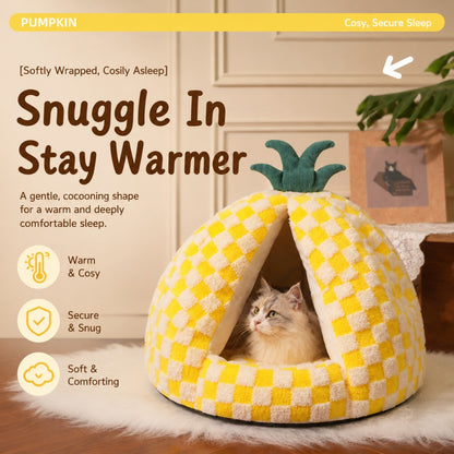 Enclosed Cat Bed Cozy Warm House