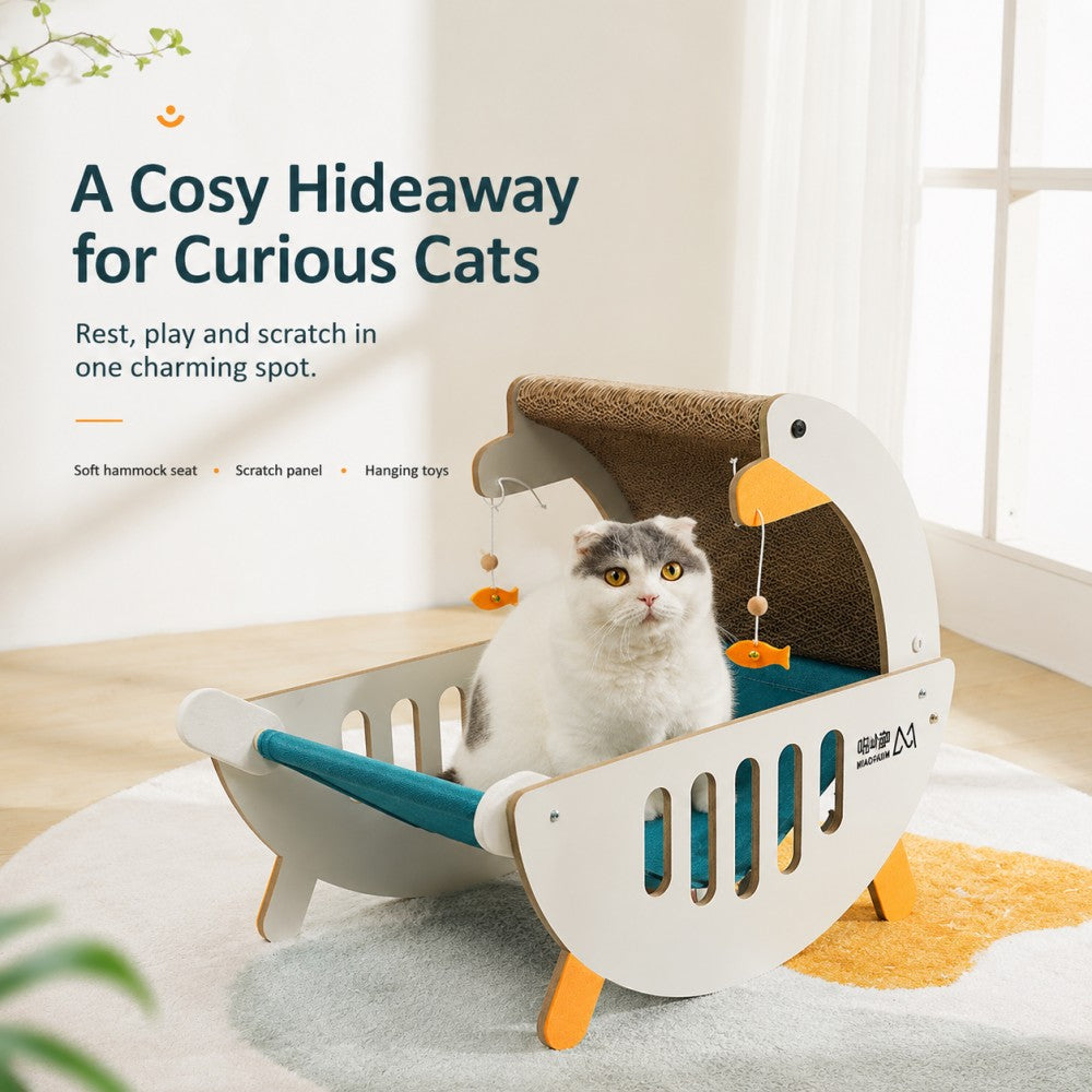 Cat Scratcher Hammock Bed Goose Design