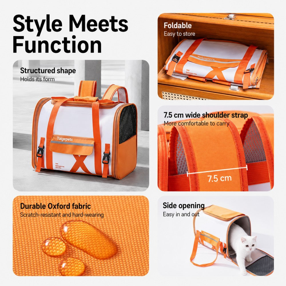 Large Capacity Pet Carrier Backpack for Cats and Small Dogs