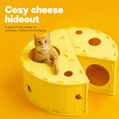 Felt Cat Tunnel Bed Cheese Design