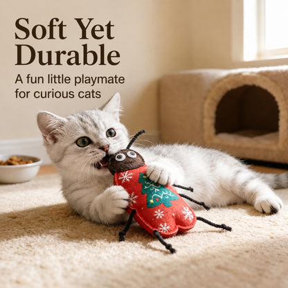 Realistic Cockroach Cat Toy – Felt, Scratch & Bite Resistant, Catnip Included