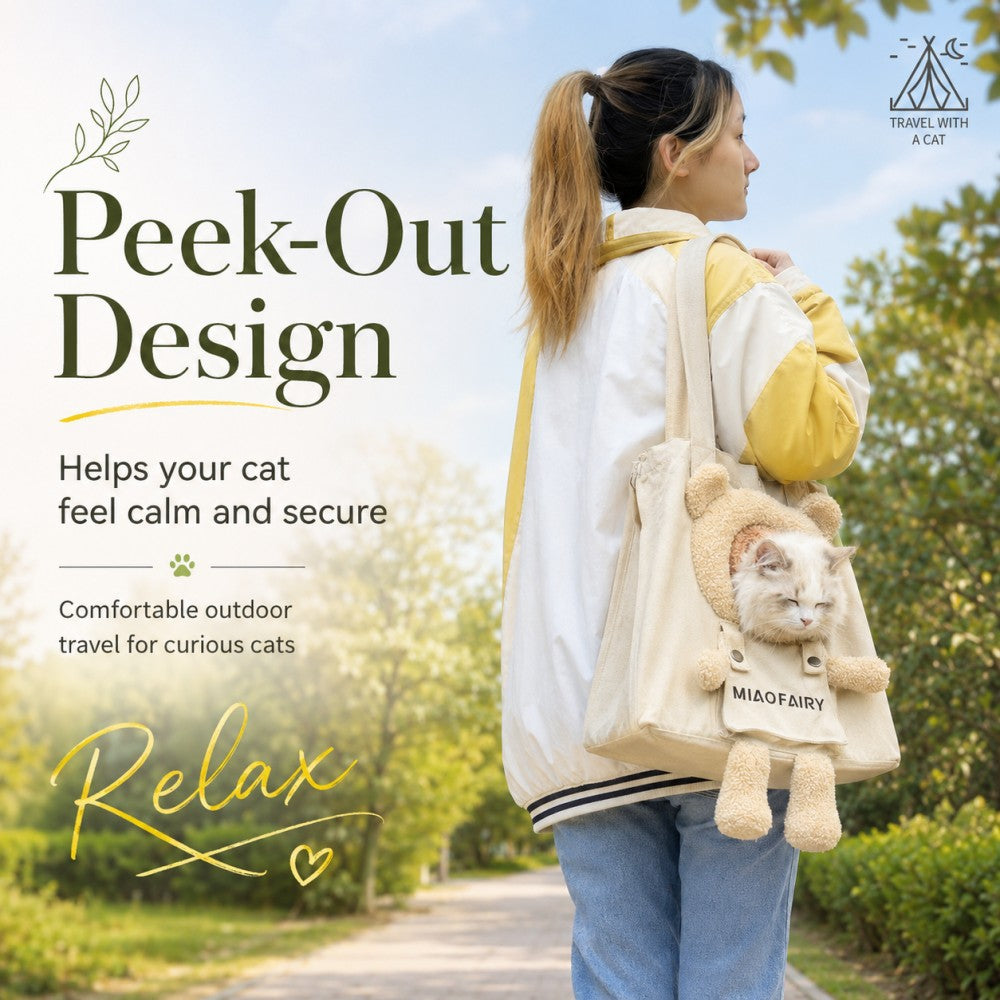 Canvas Pet Carrier Bag Foldable Breathable
