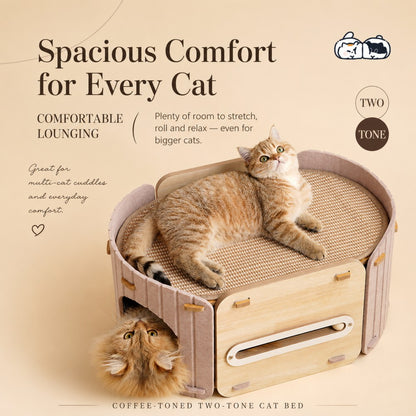 Felt Cat House Double Layer Scratcher Condo